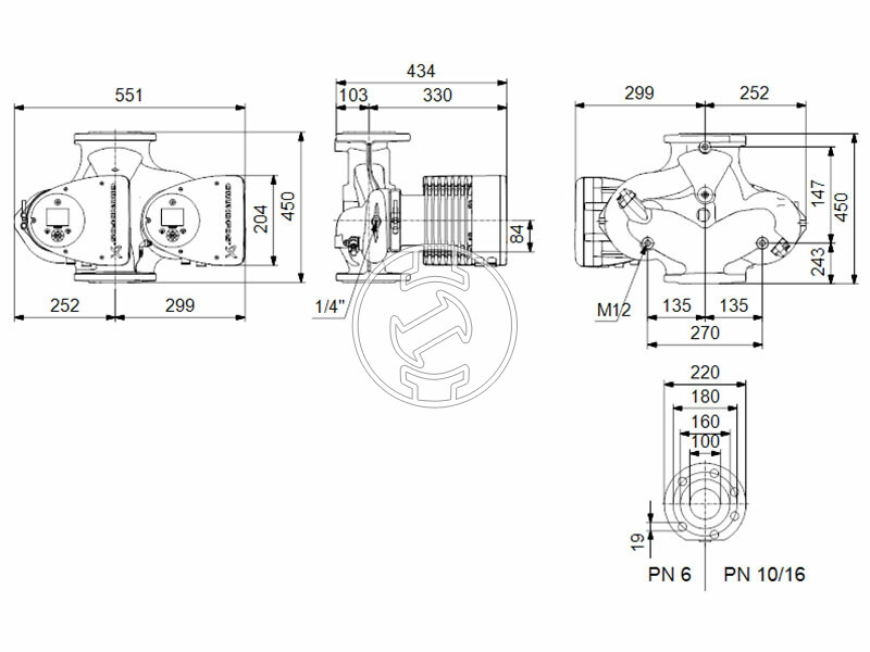 Grundfos MAGNA3 D 100-60 F 450 PN10 keringető szivattyú