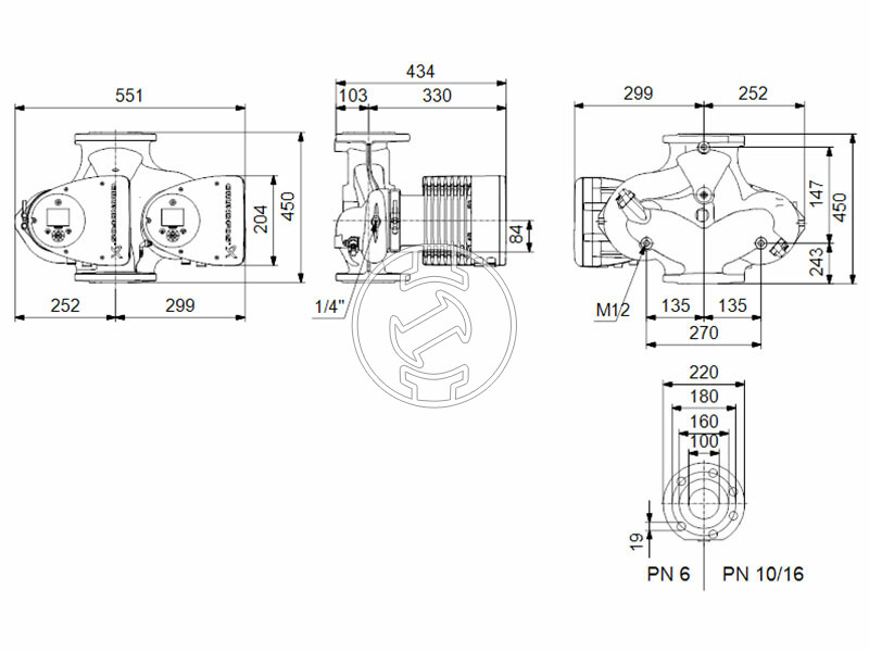 Grundfos MAGNA3 D 100-60 F 450 PN16 keringető szivattyú