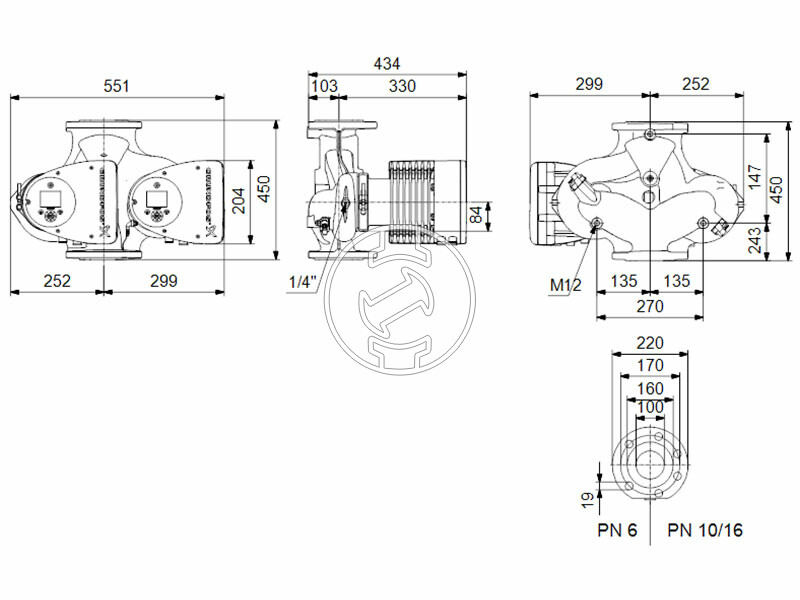 Grundfos MAGNA3 D 100-60 F 450 PN6 keringető szivattyú