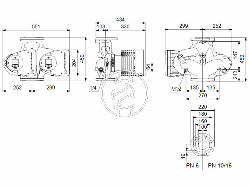 Grundfos MAGNA3 D 100-80 F 450 PN16 keringető szivattyú