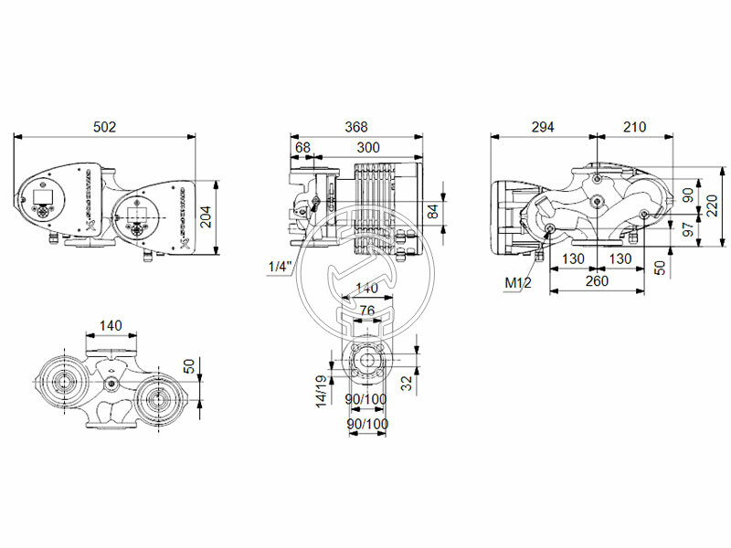 Grundfos MAGNA3 D 32-120 F 220 PN16 keringető szivattyú