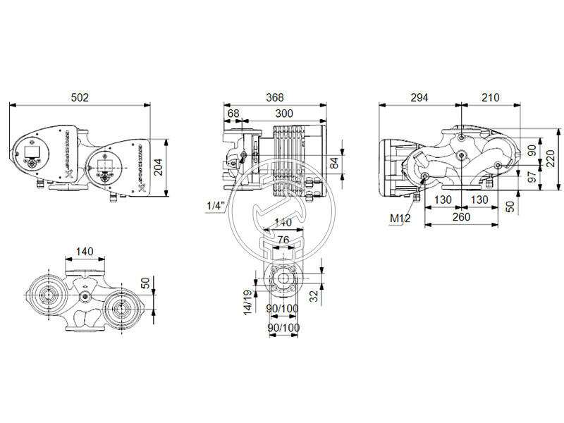 Grundfos MAGNA3 D 32-120 F 220 PN6/10 keringető szivattyú