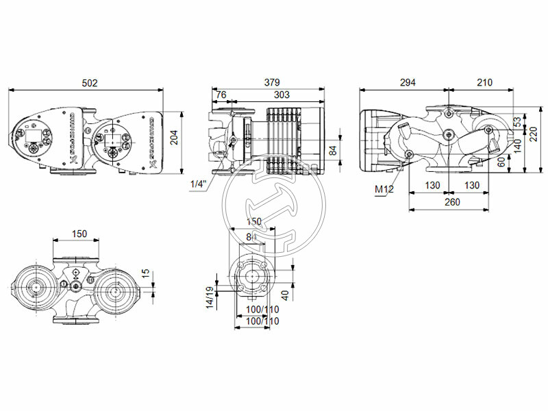 Grundfos MAGNA3 D 40-100 F 220 PN16 keringető szivattyú