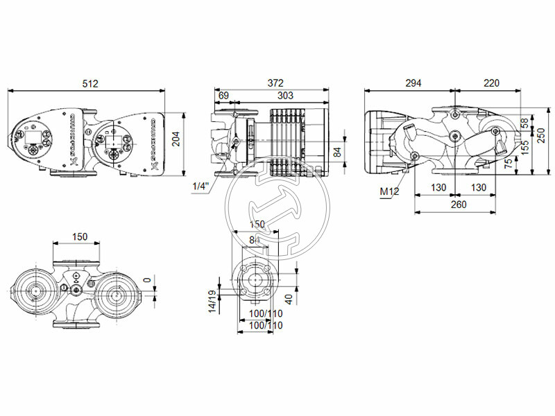 Grundfos MAGNA3 D 40-120 F 250 PN6/10 keringető szivattyú