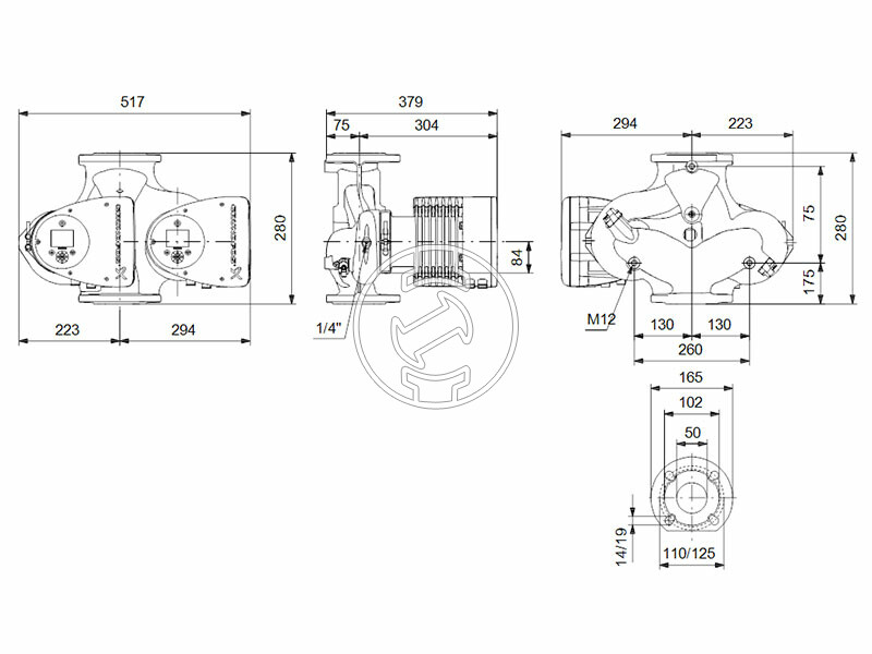 Grundfos MAGNA3 D 50-120 F 280 PN16 keringető szivattyú