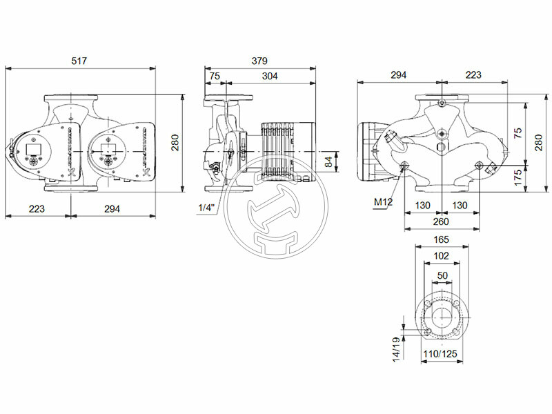 Grundfos MAGNA3 D 50-120 F 280 PN6/10 keringető szivattyú