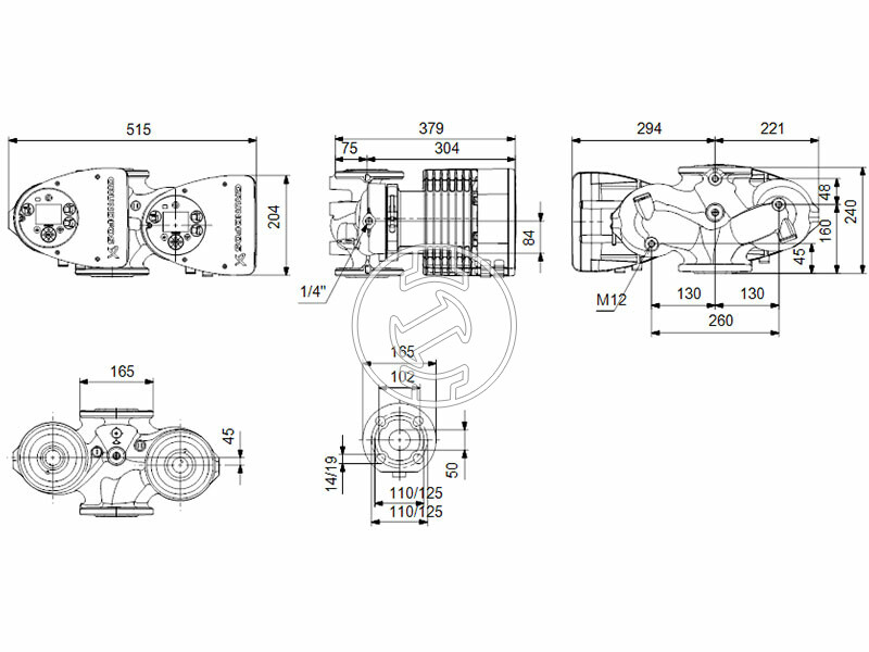 Grundfos MAGNA3 D 50-60 F 240 PN6/10 keringető szivattyú