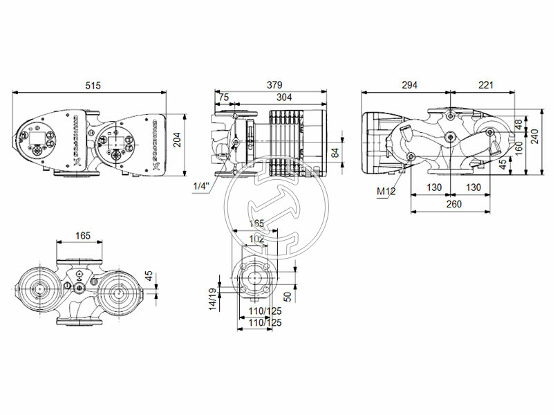 Grundfos MAGNA3 D 50-80 F 240 PN16 keringető szivattyú