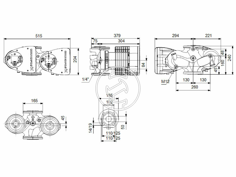 Grundfos MAGNA3 D 50-80 F 240 PN6/10 keringető szivattyú