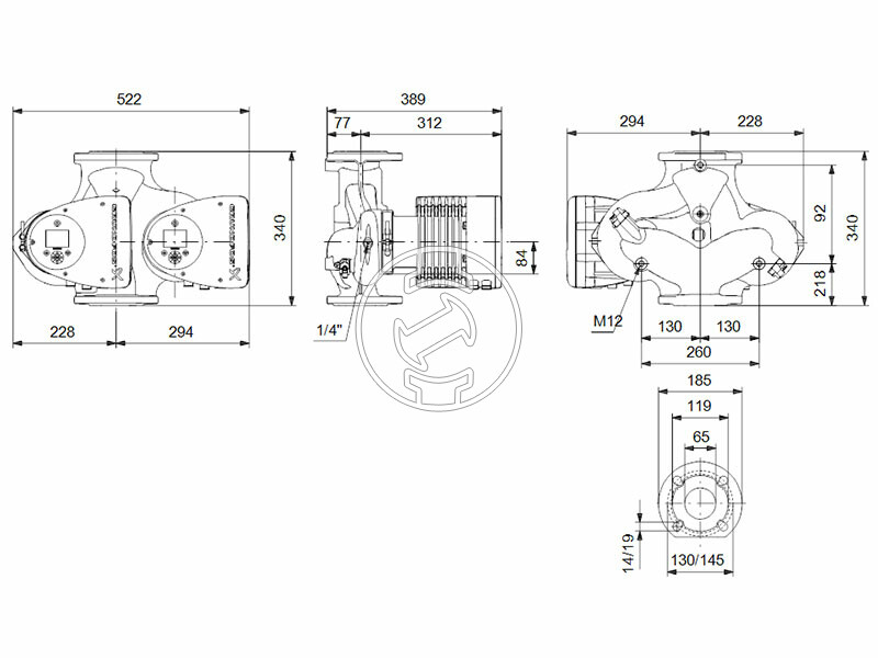 Grundfos MAGNA3 D 65-120 F 340 PN6/10 keringető szivattyú