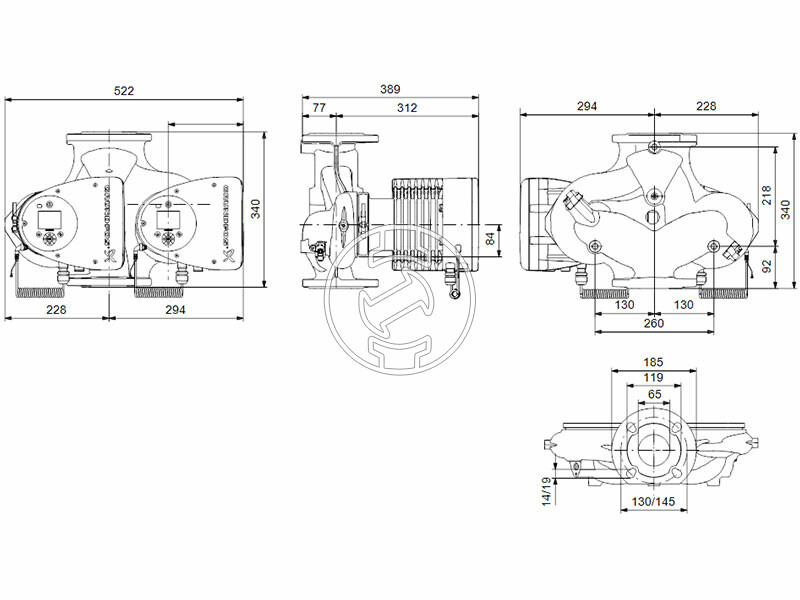 Grundfos MAGNA3 D 65-150 F keringető szivattyú