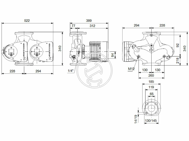 Grundfos MAGNA3 D 65-60 F 340 PN16 keringető szivattyú