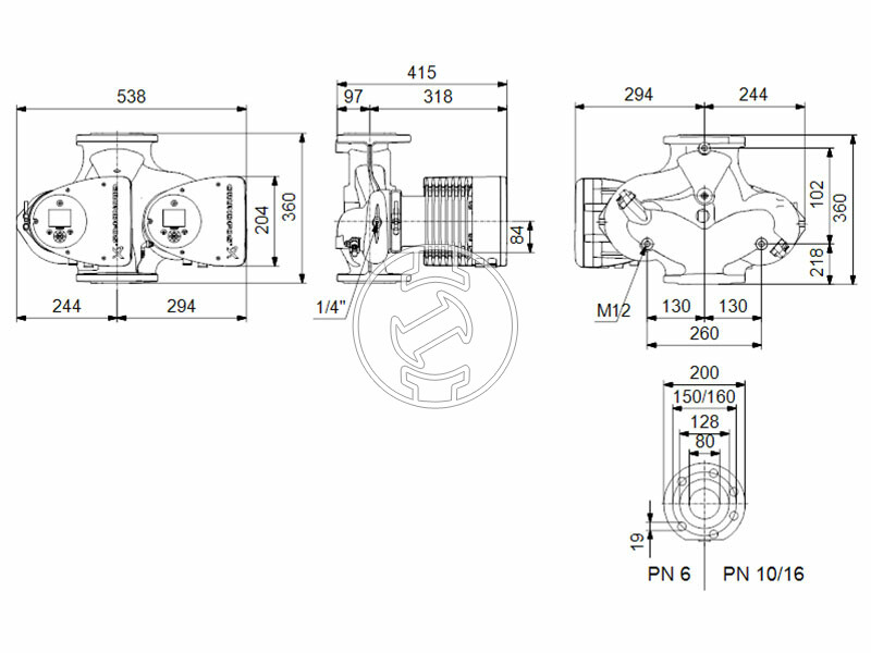 Grundfos MAGNA3 D 80-100 F 360 PN10 keringető szivattyú