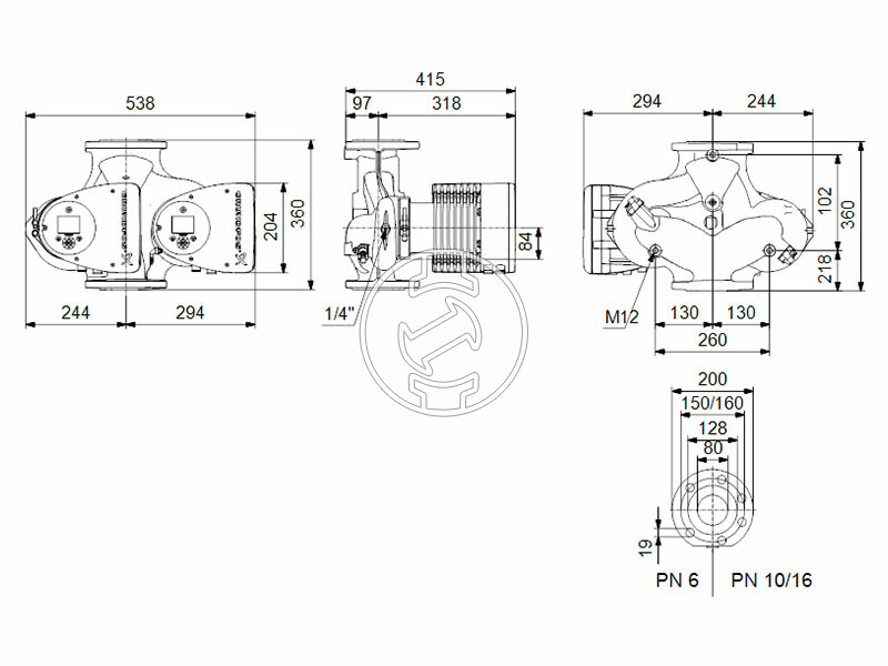 Grundfos MAGNA3 D 80-100 F 360 PN16 keringető szivattyú