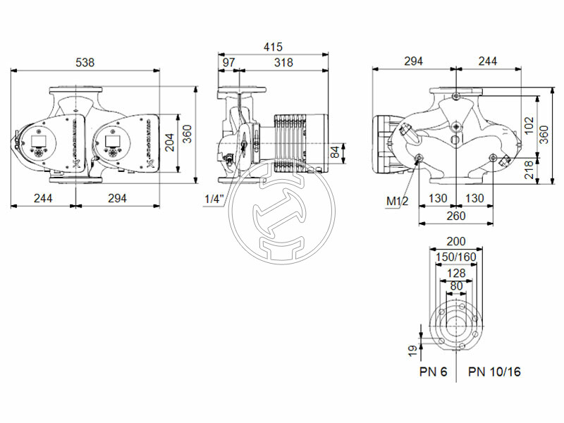 Grundfos MAGNA3 D 80-120 F 360 PN10 keringető szivattyú