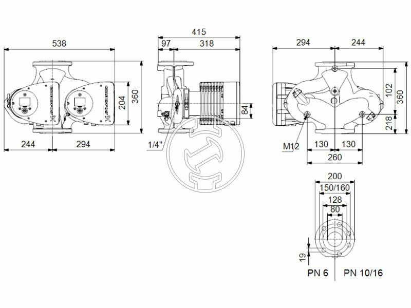 Grundfos MAGNA3 D 80-120 F 360 PN6 keringető szivattyú