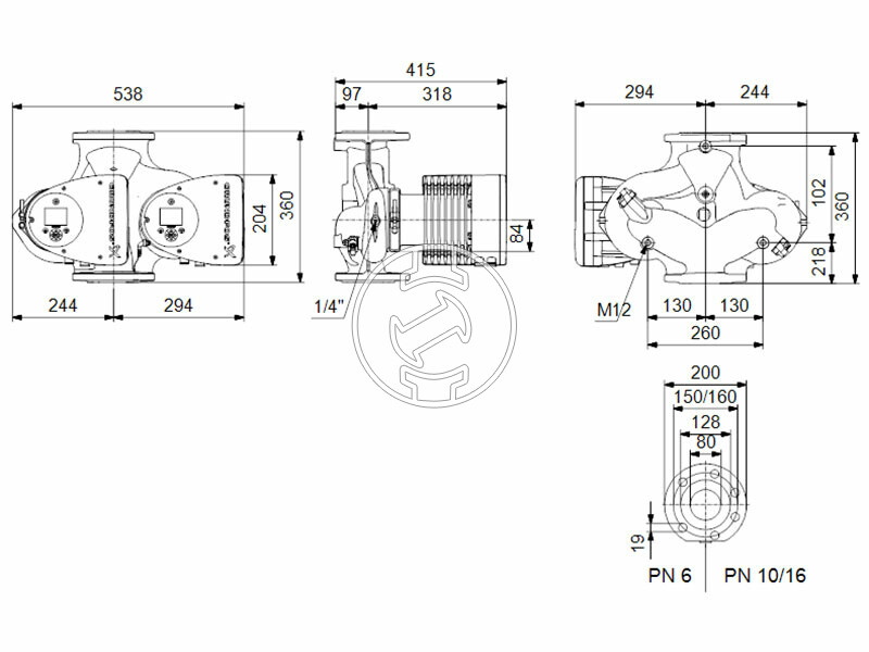 Grundfos MAGNA3 D 80-40 F 360 PN10 keringető szivattyú