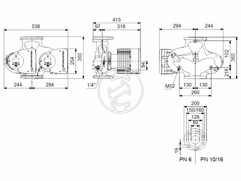 Grundfos MAGNA3 D 80-40 F 360 PN16 keringető szivattyú