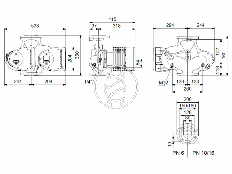 Grundfos MAGNA3 D 80-40 F 360 PN6 keringető szivattyú