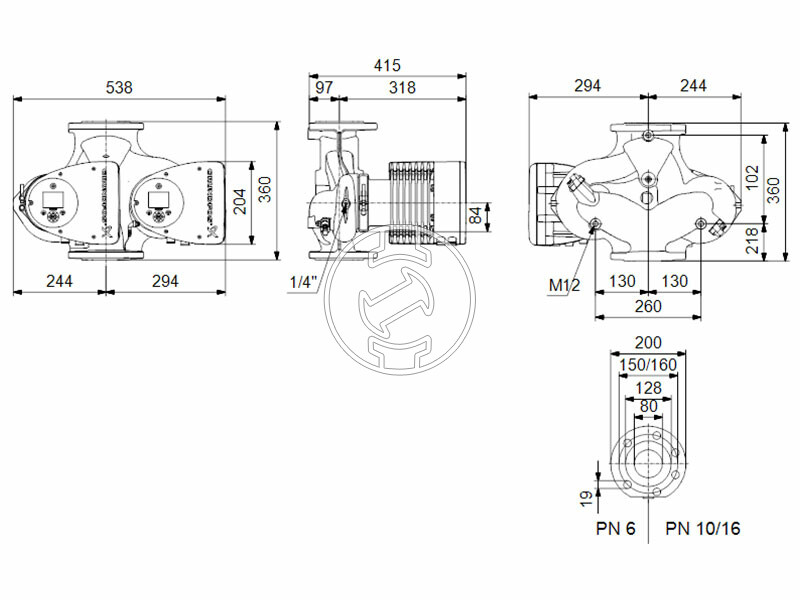 Grundfos MAGNA3 D 80-60 F 360 PN10 keringető szivattyú