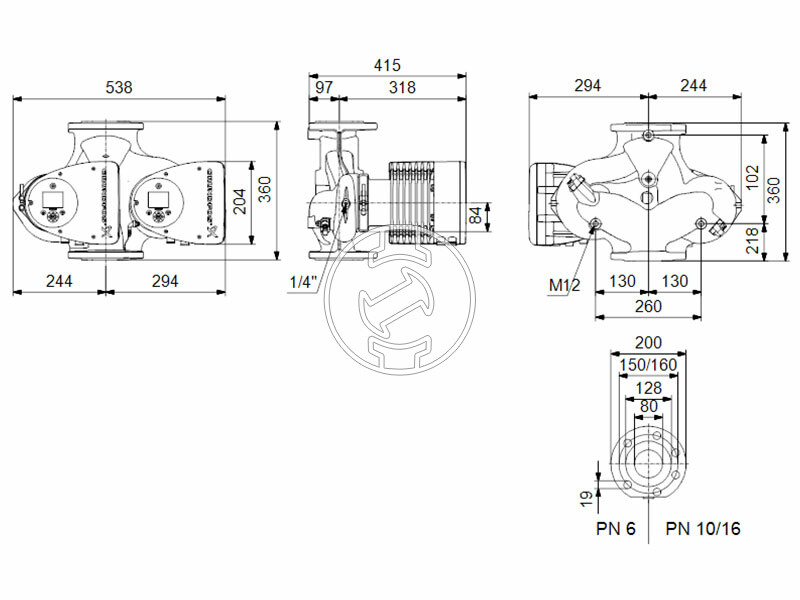 Grundfos MAGNA3 D 80-60 F 360 PN16 keringető szivattyú