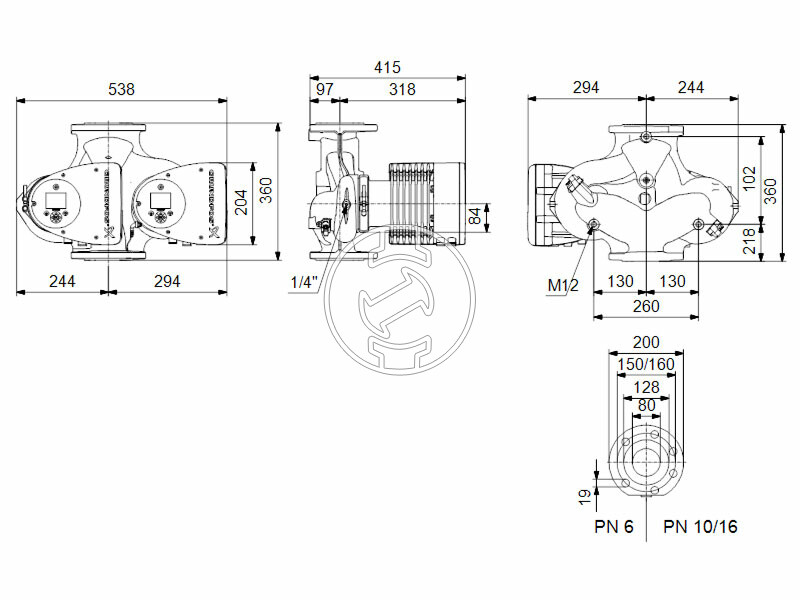 Grundfos MAGNA3 D 80-60 F 360 PN6 keringető szivattyú