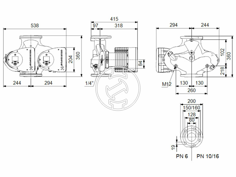 Grundfos MAGNA3 D 80-80 F 360 PN10 keringető szivattyú