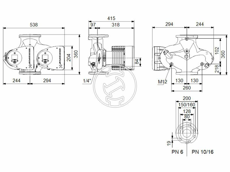 Grundfos MAGNA3 D 80-80 F 360 PN6 keringető szivattyú