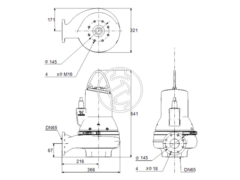 Grundfos SL1.50.65.22.2.50D.C búvárszivattyú szennyezett vízre
