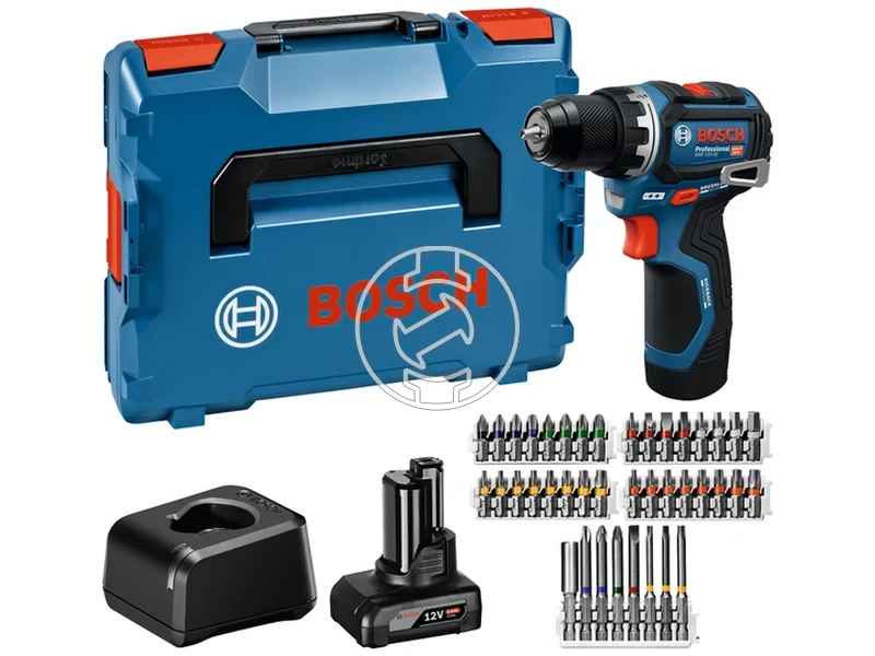 Kép: GSR 12V-32 Akkus furocsavarozo 1x20Ah 1x40Ah akkuval GAL 12V-20 toltovel 40db-os tartozekszettel L-Boxx-ban.webp