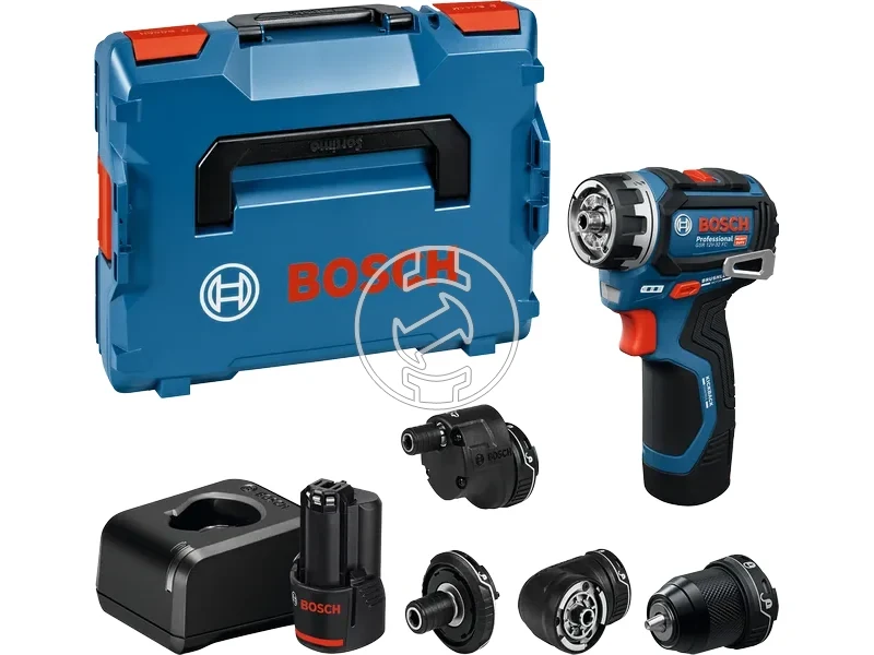 Kép: GSR 12V-32 FC akkus furocsavarozo 2x20 Ah akkuval GAL 12V-20 toltovel GFA 12-M GFA 12-X GFA 12-E GFA 12-W adapterekkel L-Boxx-ban.webp