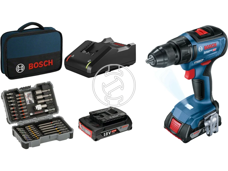 Bosch GSR 18V-50 akkus fúrócsavarozó tokmányos