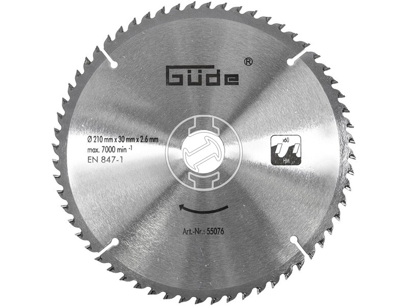 Güde 210x30x60Z körfűrészlap fához