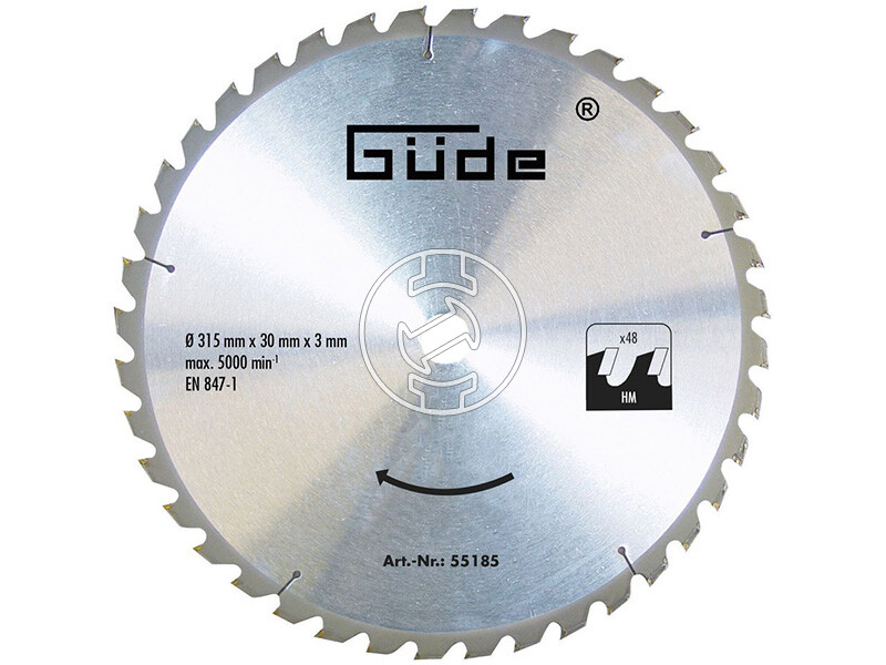 Güde 315x30x48Z körfűrészlap fához