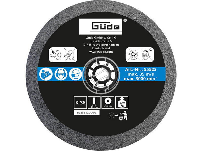 Güde K36 125x16x20 mm köszörűkorong kettősköszörűre
