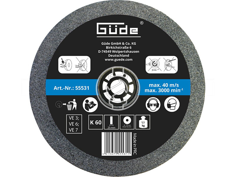 Güde K60 175x25x32 mm köszörűkorong kettősköszörűre