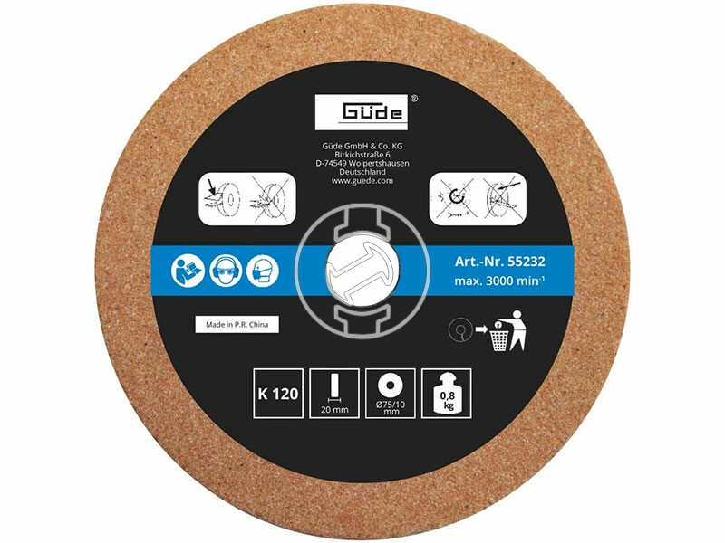 Güde köszörűkorong kettősköszörűre 75x10x20 mm K120/400