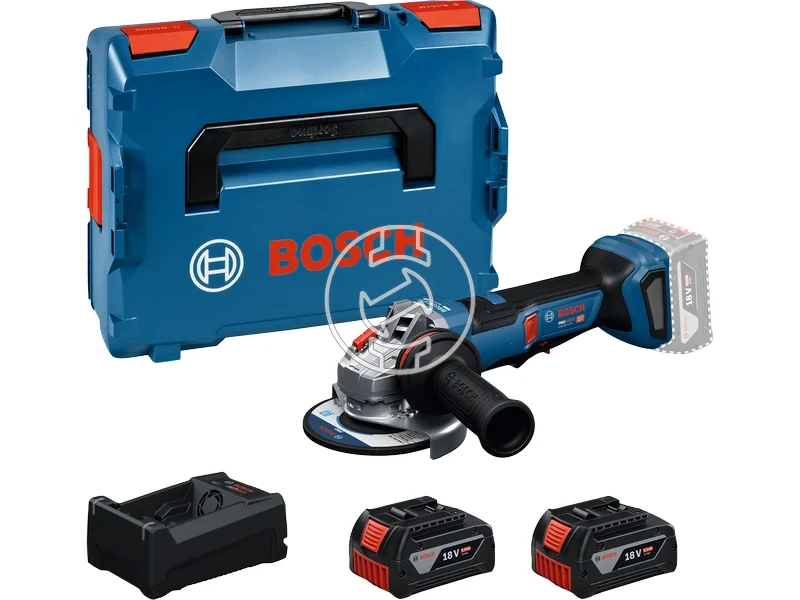 Kép: GWS18V-11PS akkus sarokcsiszolo 125mm 2x GBA 18V 50Ah akkuval GAL 12V18V-80 toltovel L-Boxx-ban 123.webp