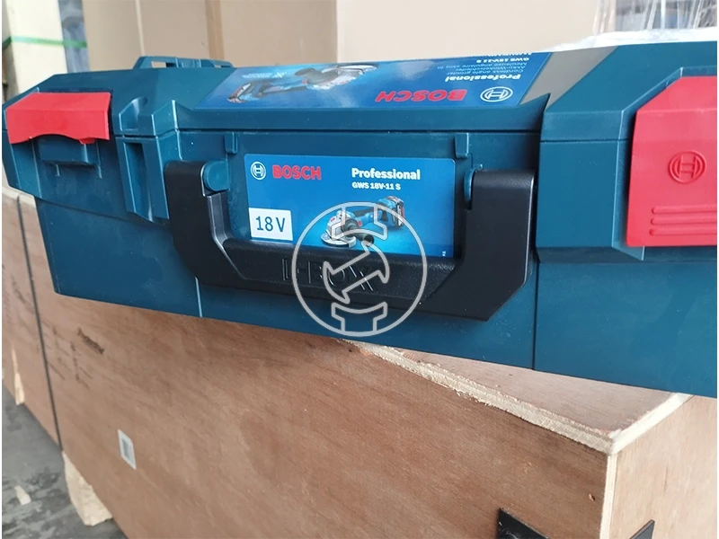 Bosch GWS 18V-11 S akkus sarokcsiszoló 18 V | 125 mm | 3000 - 9000 RPM | Szénkefementes | 2 x 5 Ah akku + töltő | L-Boxx-ban