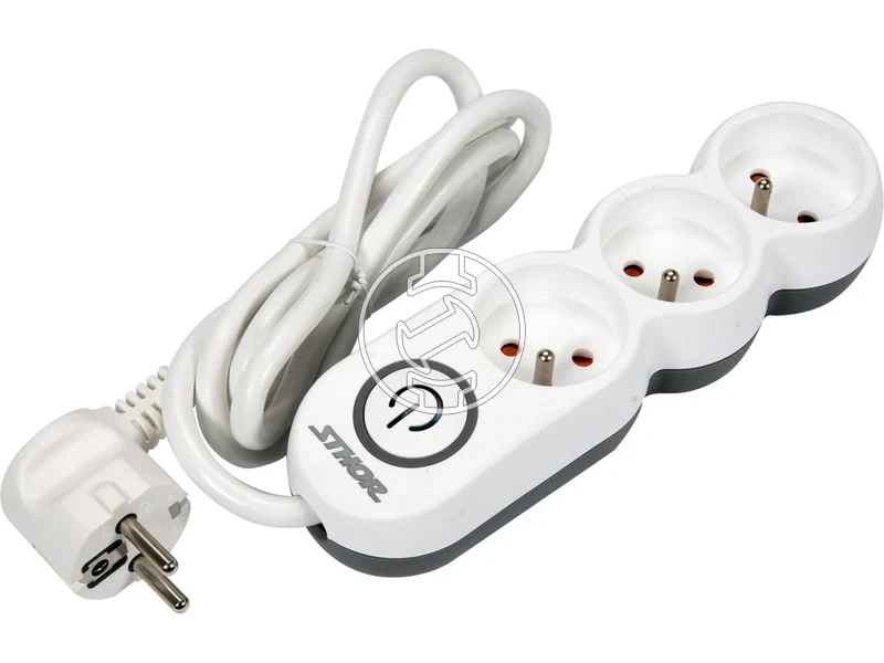 Kép: Halozati eloszto 3 aljzat vedoerintkezos 15 m kabel.webp