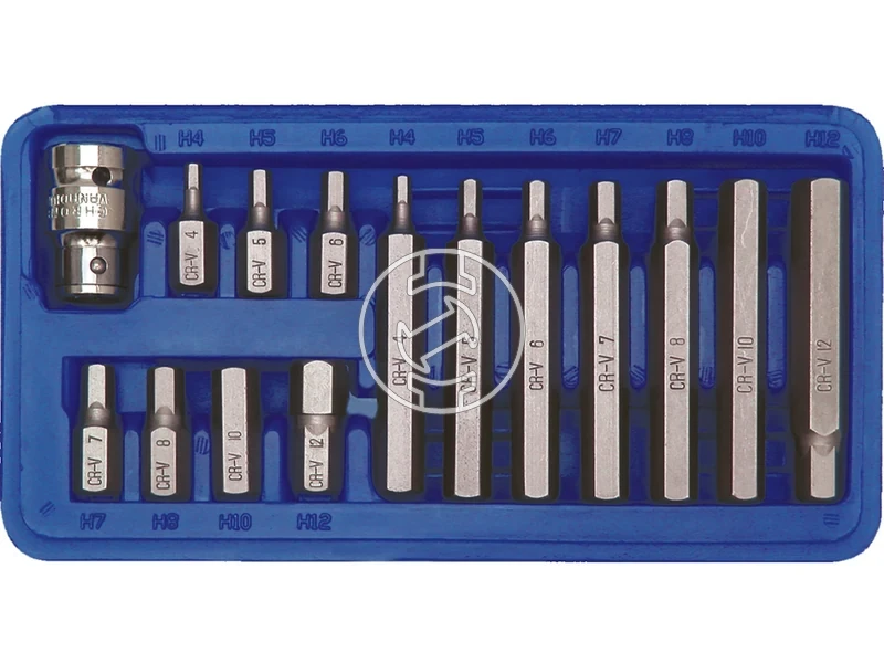 Kép: Hatszog imbusz csavarhuzo bitkeszlet H4H12 15 reszes.webp