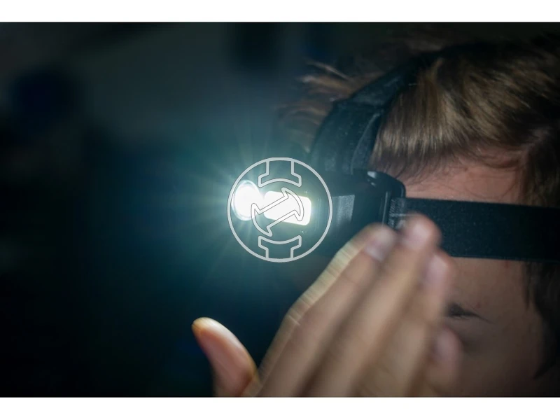 Ansmann HD800RS akkus fejlámpa 3,7 V, 800 lm, COB LED