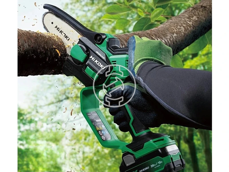 HiKOKI CS1810DDW4Z akkus láncfűrész 18 V | 100 mm | Szénkefementes | Akku és töltő nélkül | Kartondobozban