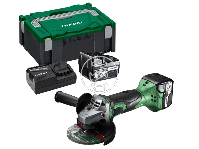 HiKOKI G18DSL2WUZ akkus sarokcsiszoló 18 V | 125 mm | 9000 RPM | Szénkefés | Akku és töltő nélkül | HSC kofferben