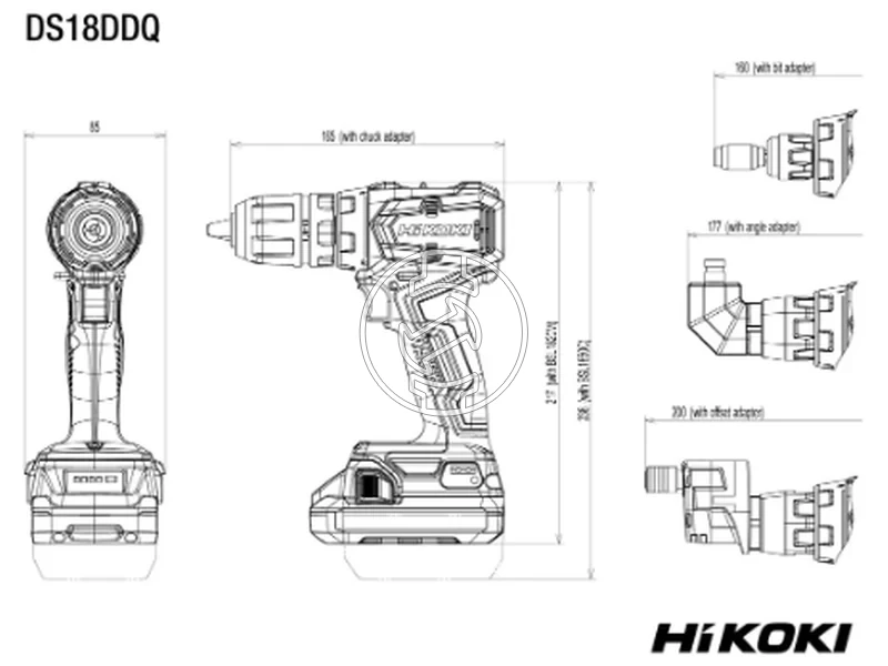 Kép: HiKOKI DS18DDQW4Z akkus furocsavarozo tokmanyos 18 V_9.webp