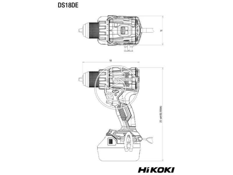 Kép: HiKOKI DS18DEW4Z akkus furocsavarozo tokmanyos 18 V_7.webp