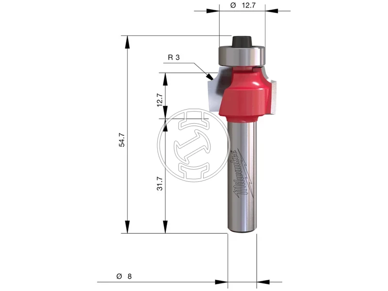 Kép: Homoru lekerekito maro S8 187525 mm-1db.webp