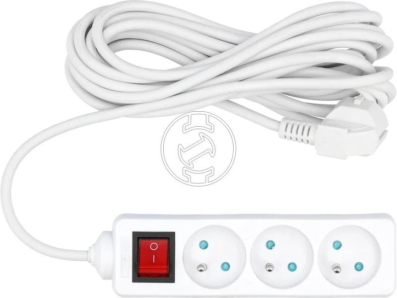 Kép: Hosszabbito eloszto 3 aljzatos vedoerintkezos foldelt kapcsolos 5 m.webp