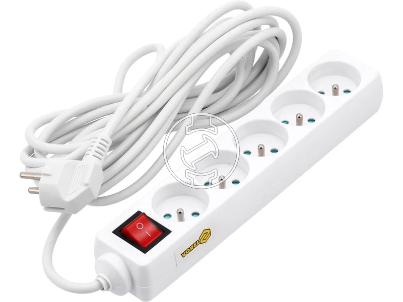 Kép: Hosszabbito eloszto foldelt vedoerintkezos kapcsolos 5 aljzat 5 m.webp