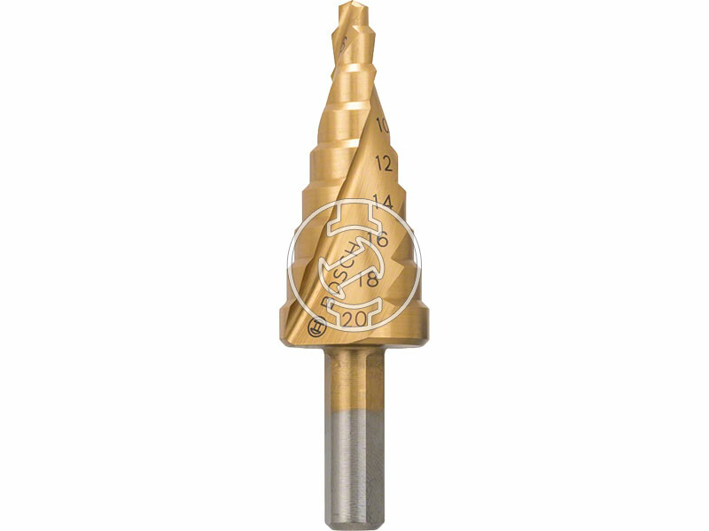 HSS-TiN lépcsős fúró, 9 lépcsős